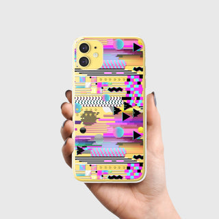 Trippy 90s Glitch Clear Phone Case iPhone 12 11 Pro Max XS Max XR X 7 Plus 8 Plus Galaxy S20 S10 Cover With Memphis Design iPhone 12 Pro Max by The Urban Flair (Trippy 90s Glitch Clear Phone Case iPhone 12 11 Pro Max XS Max XR X 7 Plus 8 Plus Galaxy S20 S10 Cover With Memphis Design) Feat